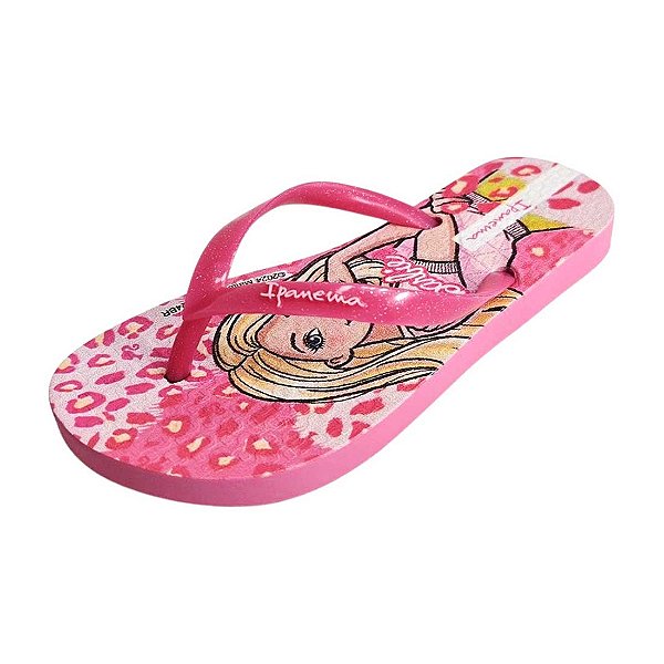 Chinelo Infantil Ipanema Barbie - Rosa Glitter