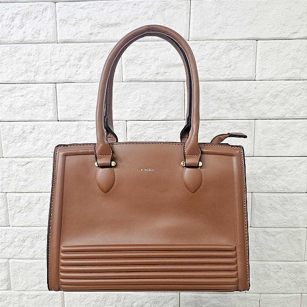 Bolsa Clássica Média Ondulada - Marrom