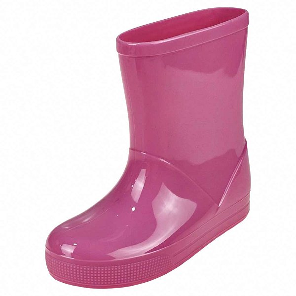 Bota Galocha Infantil Brilho - Rosa Chiclete