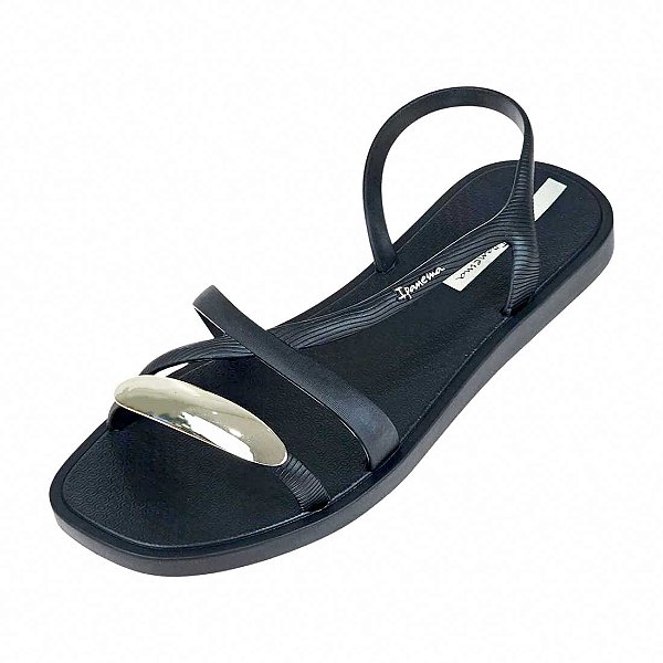 Sandália Ipanema Go Chic - Preto e Ouro