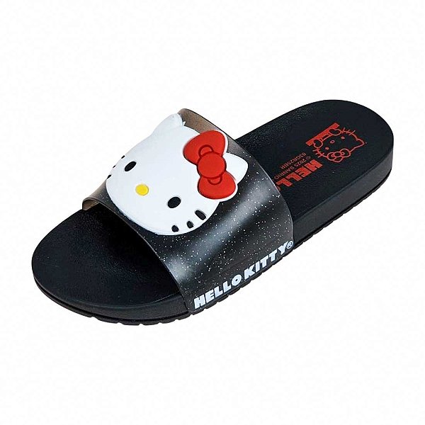 Chinelo Hello Kitty Mania - Preto e Branco