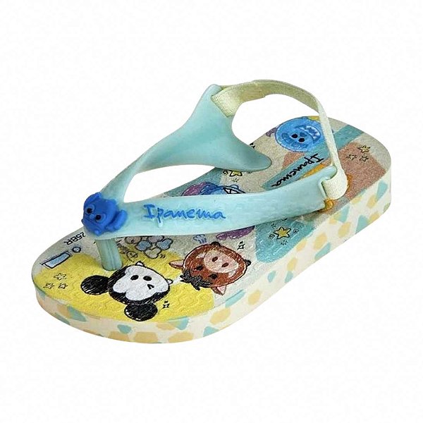 Chinelo Ipanema Baby Disney Joy Tsum Tsum - Bege e Verde