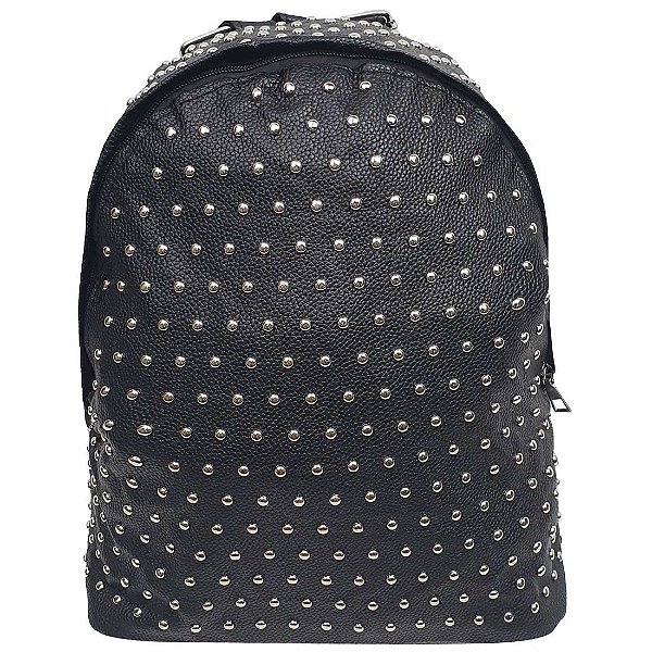 Mochila com Bolinhas em Metal - Preta