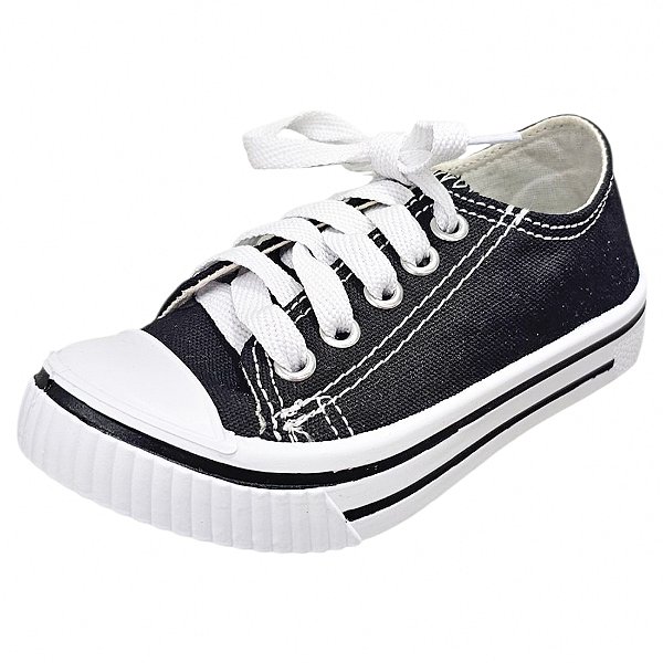 Tênis Infantil Básico Escolar - Preto