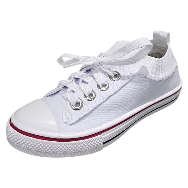 Tênis Infantil Lona e Elástico Star Feet - Branco