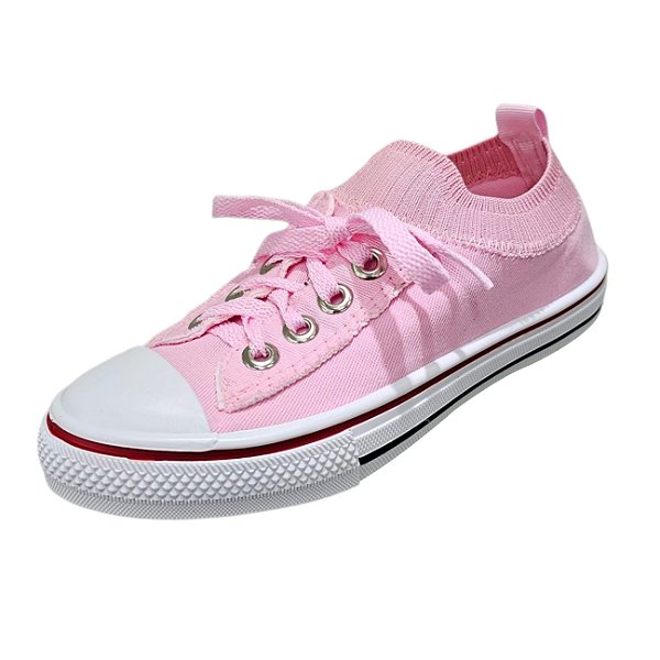 Tênis Infantil Lona Star Feet - Rosa