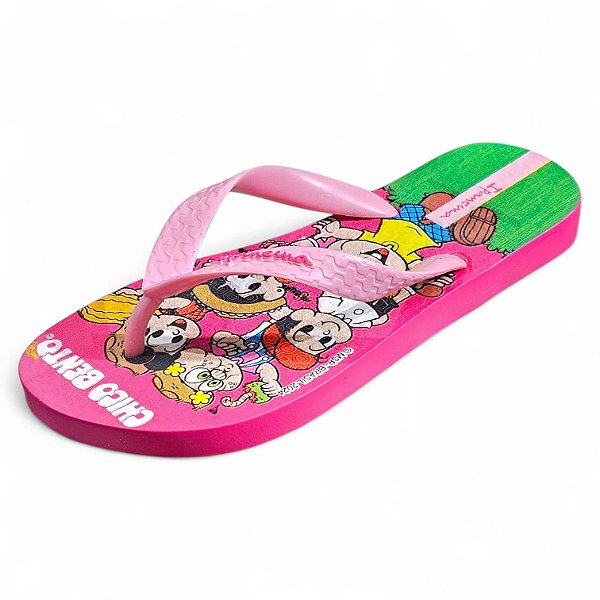 Chinelo Infantil Turma do Chico Bento - Rosa