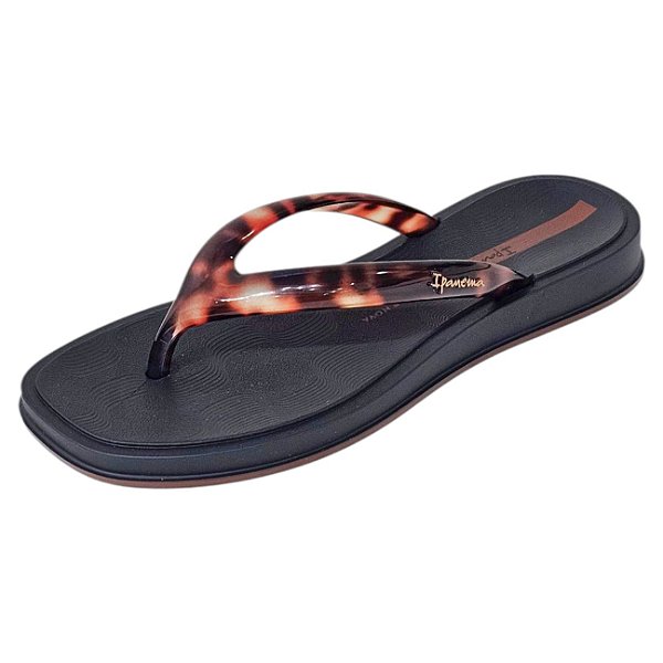 Chinelo Ipanema Glow Trendy Bubble - Preto Tartaruga