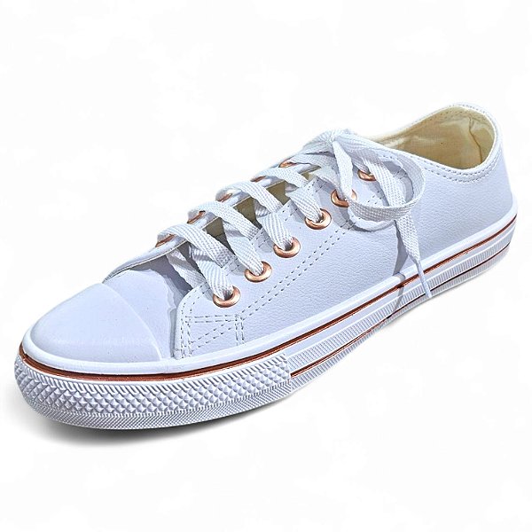 Tênis Napa Star Feet - Branco e Bronze