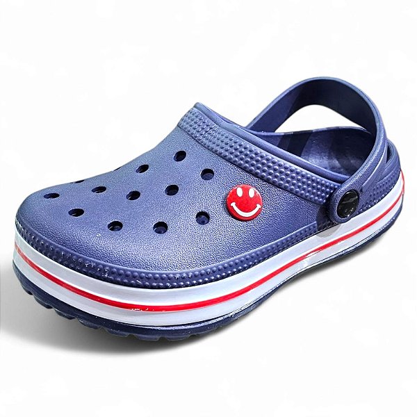 Sandália Clog Babuch com Listra Lateral - Azul