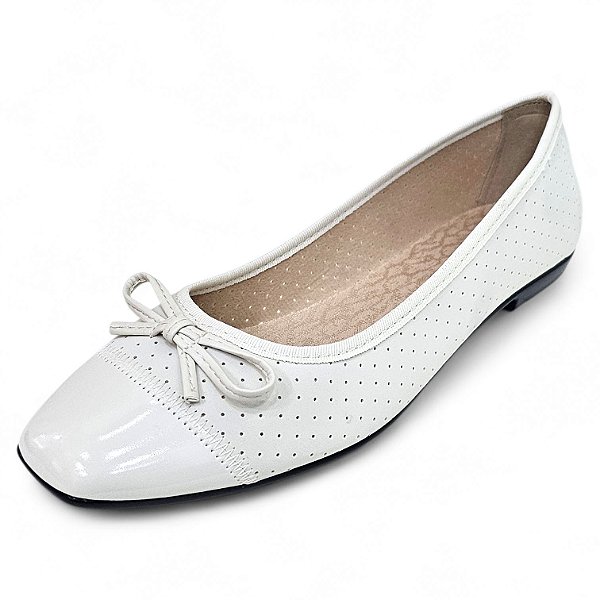 Sapatilha Captoe Dotz com Laço - Off White