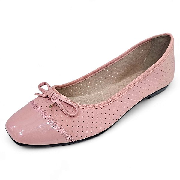 Sapatilha Captoe Dotz com Laço - Rosa
