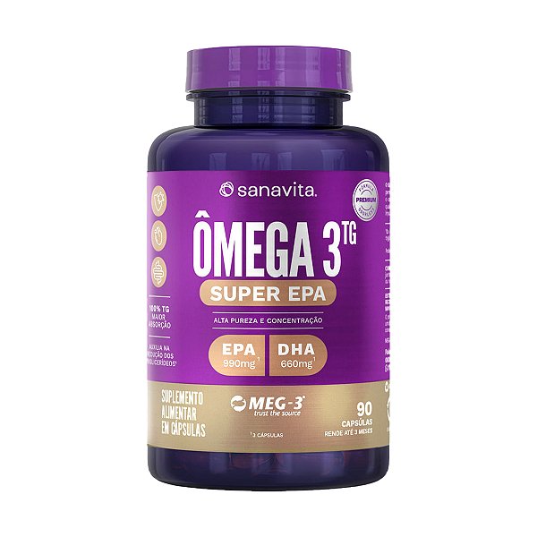 Ômega 3TG Super DHA - 90 Cápsulas - Sanavita