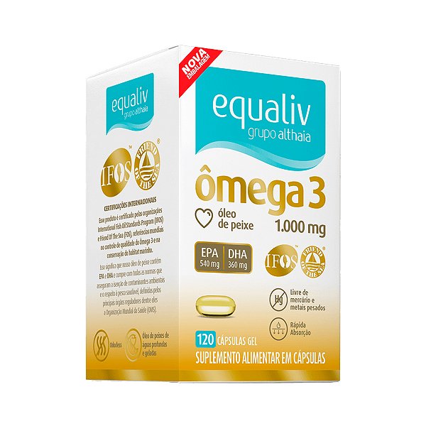 Ômega 3 – 120 Cápsulas – Equaliv