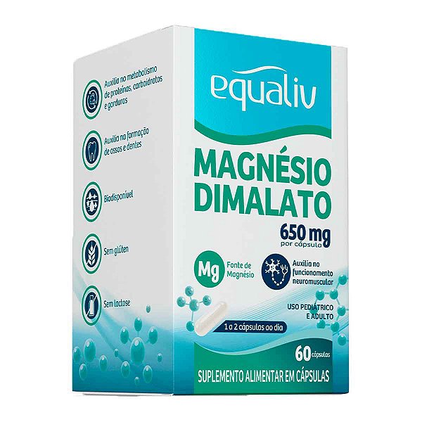 Magnésio Dimalato - 60 Cápsulas