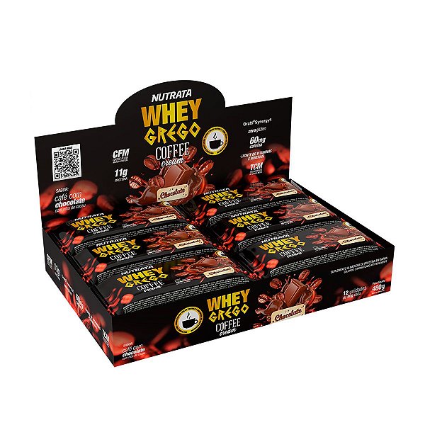 WHEY GREGO BAR SABOR COFFEE CHOCOLATE DISPLAY C/ 12 UN