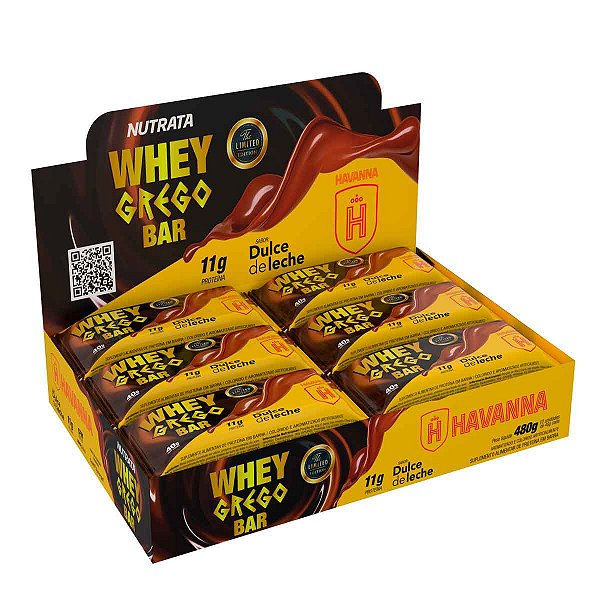 WHEY GREGO BAR DOCE DE LEITE HAVANNA DISPLAY C/ 12 BARRAS DE 40G