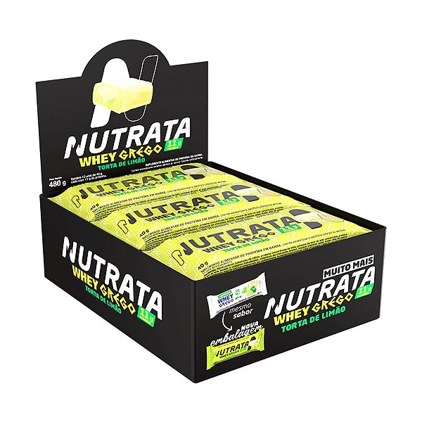 Whey Grego Bar Torta De Limão – 12 Unidades – Nutrata