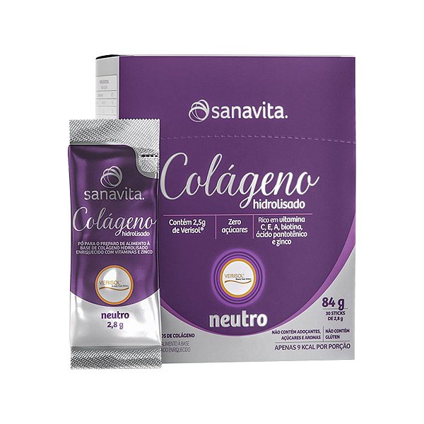 Colágeno Verisol Neutro - 30 Sachês - Sanavita
