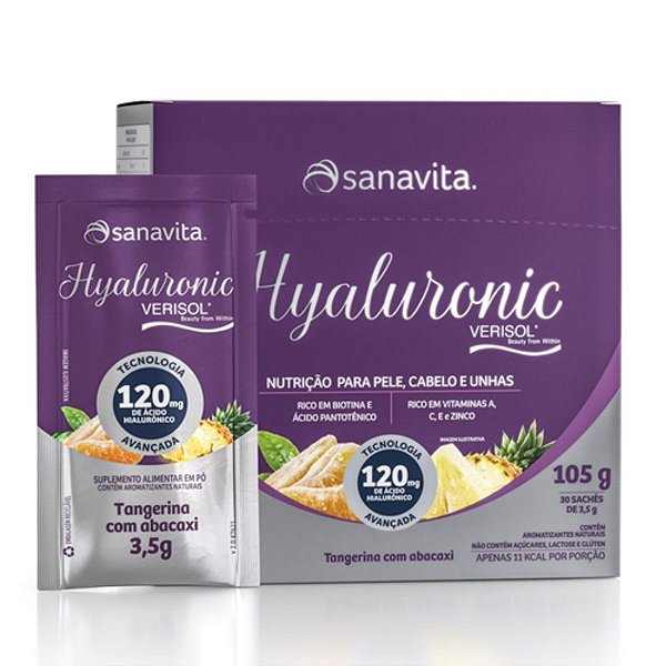 HYALURONIC VER 120MG - TANGERINA C/ABAC - 30 SACHE