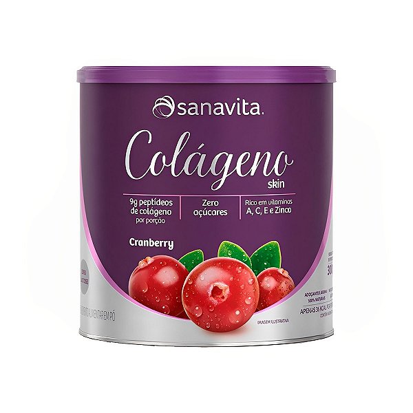 Colágeno Skin Cranberry - 300g - Sanavita
