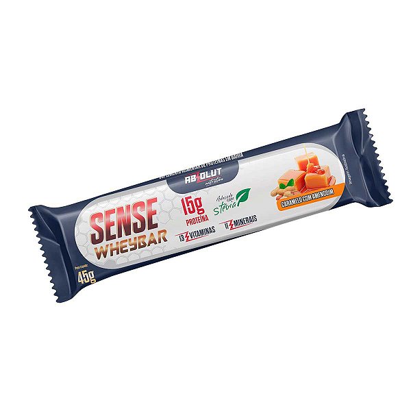 Sense Bar - Caramelo com Amendoim - Caixa com 12 Unidades