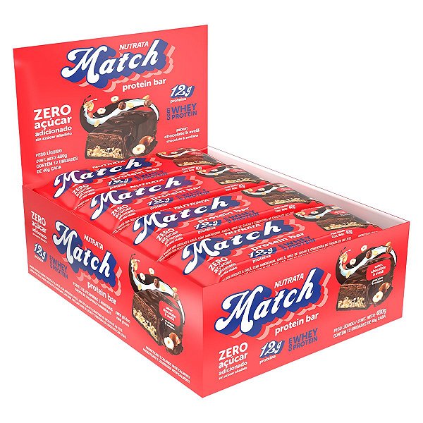 BARRA MATCH COCADA DISPLAY C/ 12 BARRAS DE 40G