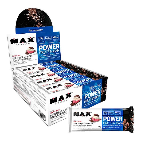 Power Protein Bar Napolitano – 12 Unidades
