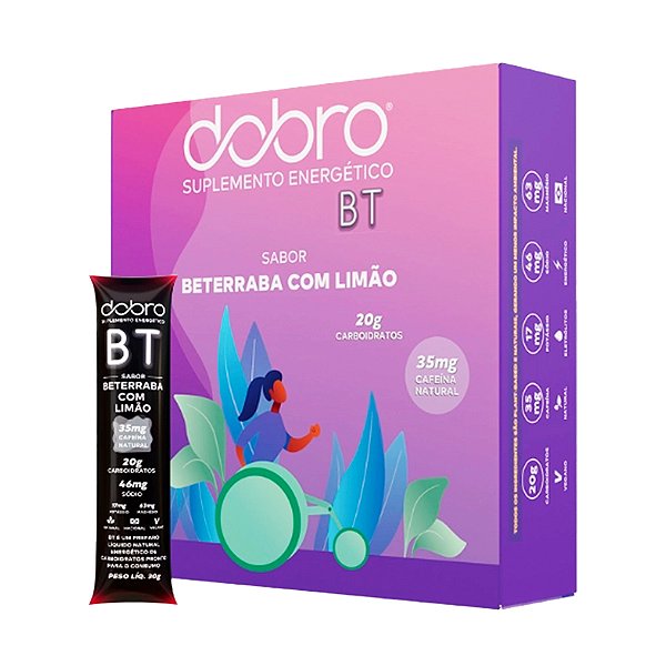 BT Gel Beterraba com Limão - 10 Sachês - Dobro