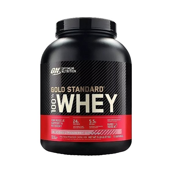 Gold Standard 100% Whey Strawberry - 2.27 Kg - Optimum Nutrition