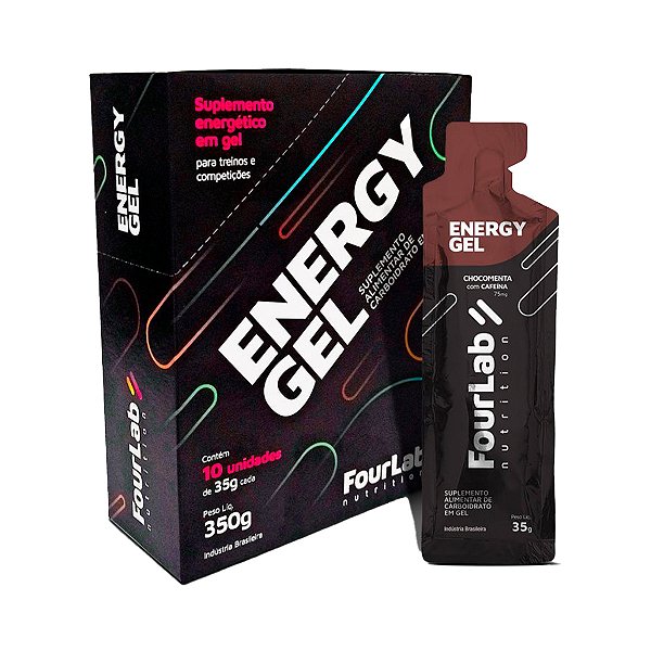 Energy Gel Chocomenta Com Cafeína - 10 Sachês – Fourlab Nutrition