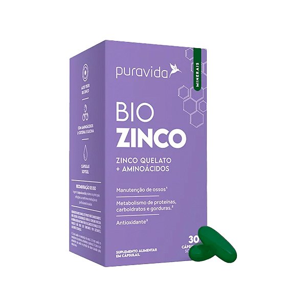Bio Zinco - 30 Cápsulas - Puravida