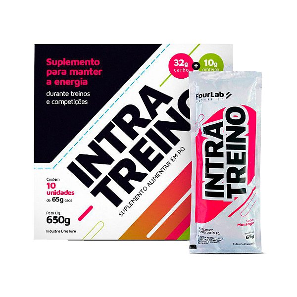Intra Treino Morango – 10 Unidades – Four Lab