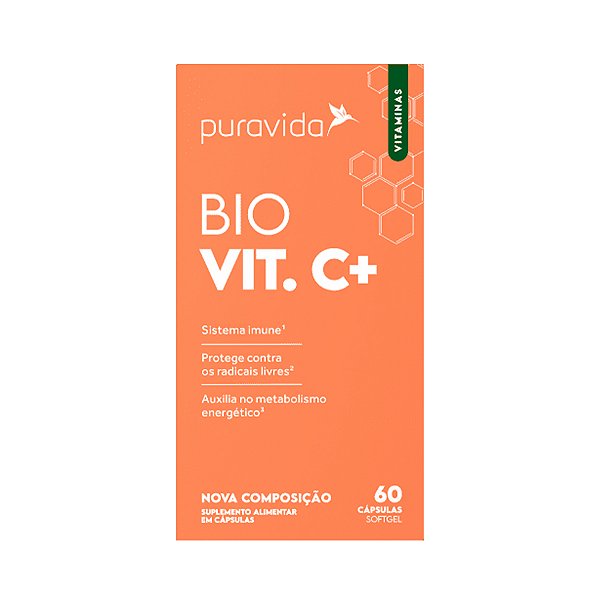 Bio Vit. C+ - 60 Cápsulas - Puravida