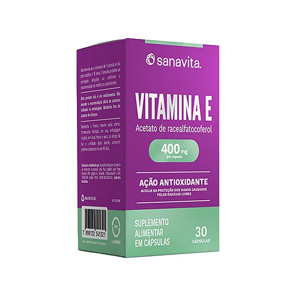 Vitamina E - 30 Cápsulas - Sanavita