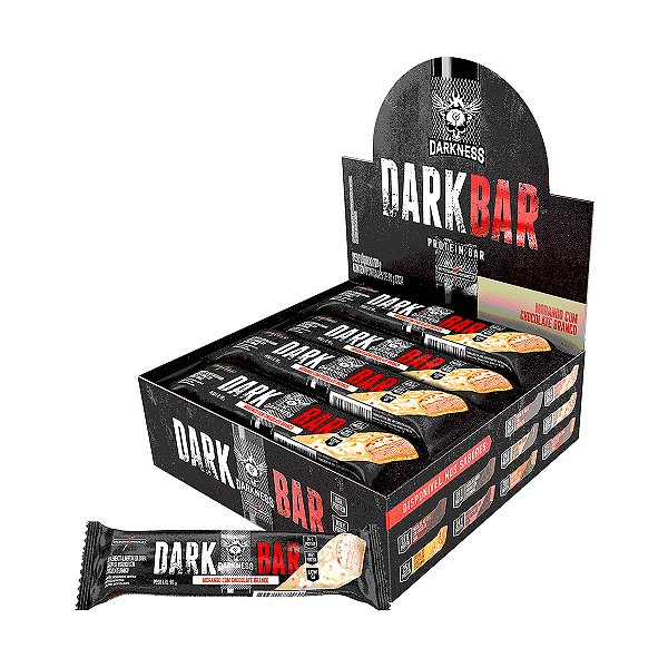Dark Bar Morango com Chocolate Branco - 8 Unidades - Darkness