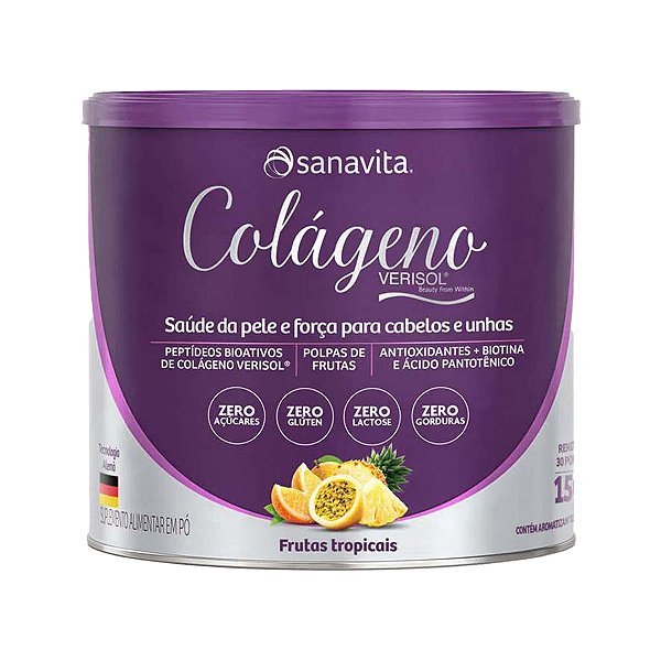 Colágeno Verisol Frutas Tropicais - 150g - Sanavita