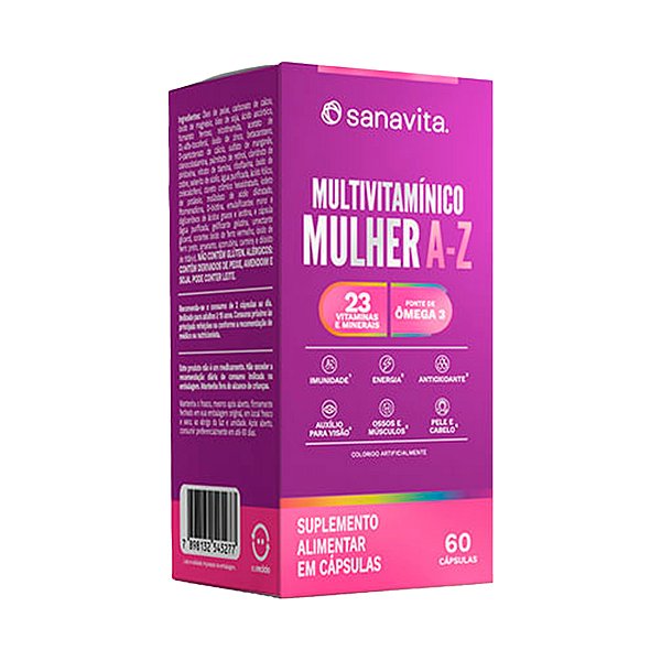 Multivitamíinico Mulher A-Z – 60 Cápsulas – Sanavita