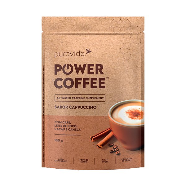 Power Coffee Cappuccino – 180g – Puravida