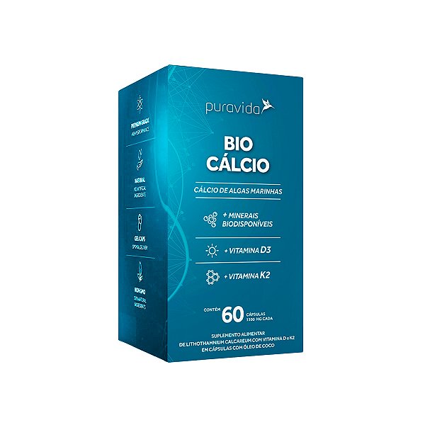 Bio Cálcio - 60 Cápsulas - Puravida