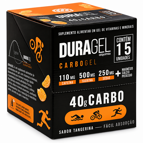 Gel Alquimia Duragel Sabor Tangerina 40g de Carbo - Cx/15und