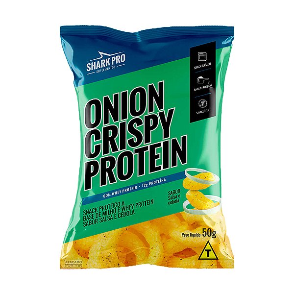 Snack Proteico Onion Crisp Protein - 50g - Shark Pro
