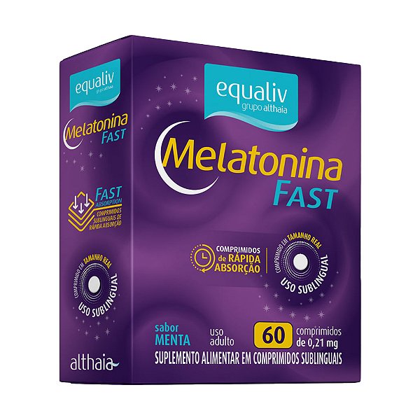 Melatonina Fast - 60 Comprimidos - Equaliv