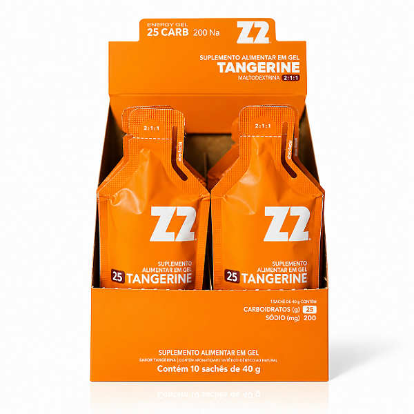 Energy Gel Z2 - Tangerine 25g de Carboidrato- CX/ 10un