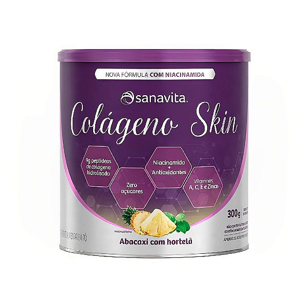 Colágeno Skin Abacaxi com Hortelã - 300g - Sanavita