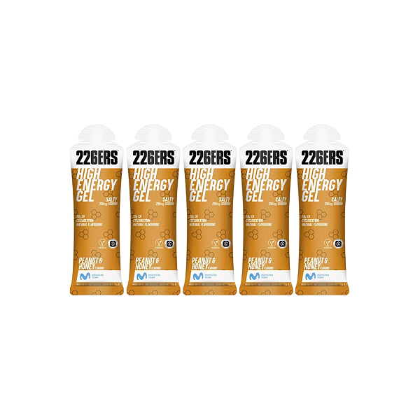 High Energy Gel Cafeína Peanut & Honey - 5 Sachês de 76g - 226ERS