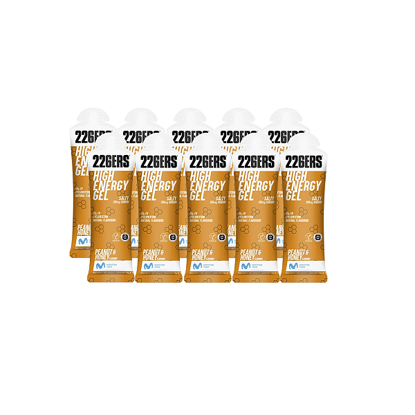 KIT 10 UNIDADES - HIGH ENERGY GEL ( CAFEINA ) - SABOR PEANUT & HONEY - 226ERS