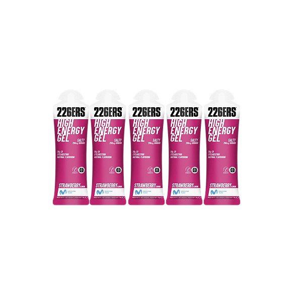 High Energy Gel Strawberry - 5 Sachês de 76g - 226ERS