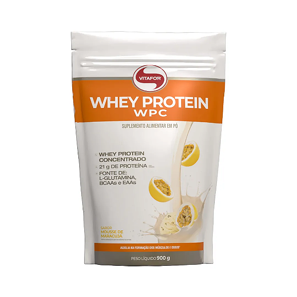 WHEY PROTEIN (WPC) - MOUSSE DE MARACUJA - 900g - VITAFOR