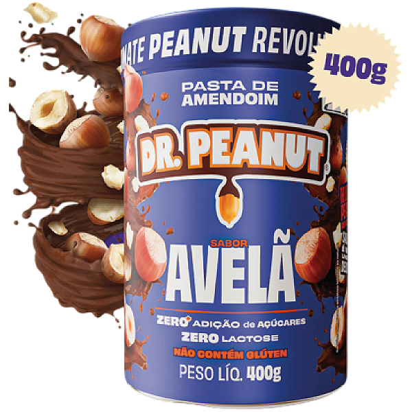 PASTA DE AMENDOIM - SABOR AVELA 400g - DR PEANUT